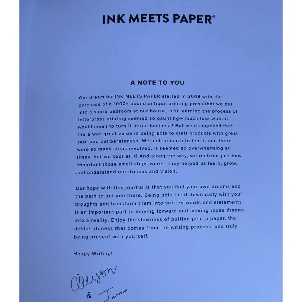 Ink Meets Paper Affirmation Journal You Matter Dream it Do it Hardcover Notebook